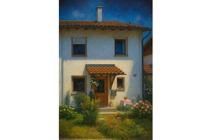 Ruhige Lage! Sehr gepflegte Doppelhaushälfte mit Kachelofen u. gemütlichem Garten in Kastl