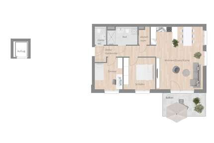 Wohnung zum Mieten in Besigheim 1.230,00 € 86.22 m²