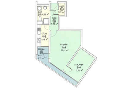 Gut geschnittene 2-Zimmerwohnung mit Loggia ( Stärkestraße 16 ) - Hannover Linden-Limmer