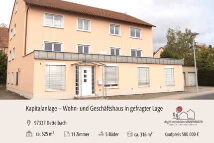 Wohn- und Geschäftshaus mit Entwicklungschance in Dettelbach