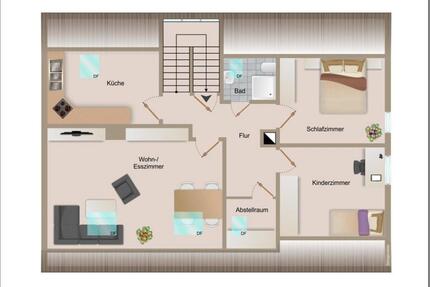 Sanierte 3-Zimmer-Dachgeschosswohnung mit neuer Einbauküche - Wolfsburg Almke