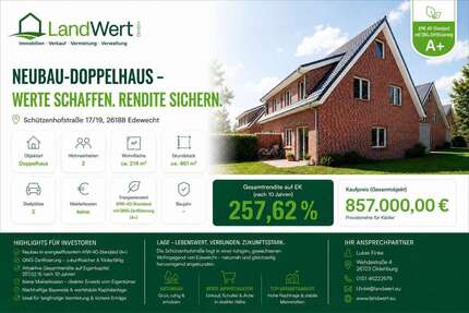 Grundstück zu verkaufen in Edewecht 857.000,00 € 461.4 m²