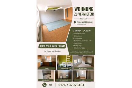 wohnung Mietwohnung - 950,00&nbsp;EUR Kaltmiete, ca.&nbsp; 90,00&nbsp;m&sup2; in Au in der Hallertau (PLZ: 84072)