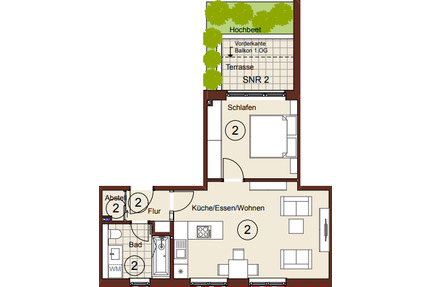 Wohnung zum Mieten in Leipzig 748,00 € 50.39 m²