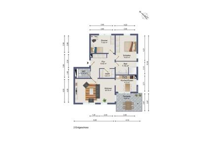 Traumhaft schöne 3 Zimmer-EG-Wohnung mit Sonnenterrasse - Jever