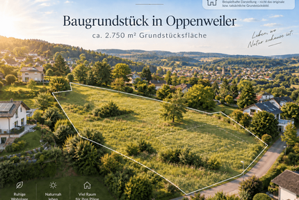 Großzügiges Grundstück mit ca. 2.750 m² in Oppenweiler – davon ca. 1.500 m² Bauland