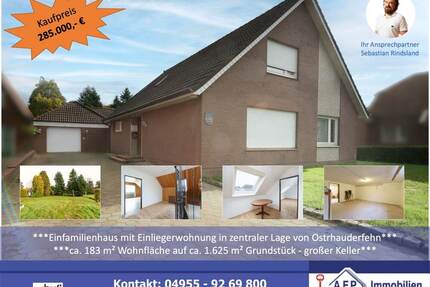 ***Einfamilienhaus mit Einliegerwohnung in zentraler Lage von Ostrhauderfehn***