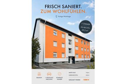 Frisch sanierte 3-Zimmer-Wohnung mit Balkon & Stellplatz - Wehr