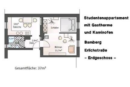 1-Zimmerwohnung - 140.000,00&nbsp;EUR Kaufpreis, ca.&nbsp; 37,00&nbsp;m&sup2; in Bamberg (PLZ: 96050) Gereuth