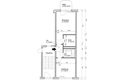 helle möblierte 2-Raum-Wohnung, Balkon - Reichenbach im Vogtland