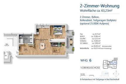Wohnung zum Kaufen in Bad Reichenhall 411.000,00 € 63.23 m²