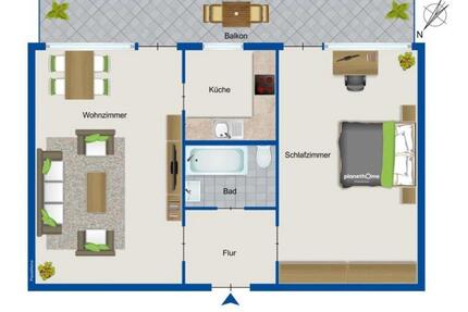 Vollmöblierte 2-Zimmer-Wohnung | 65 m² | Balkon | Augsburg |