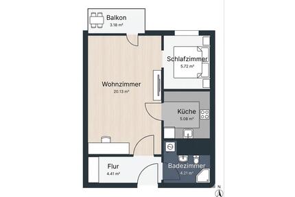 1,5R-Whg. auf 40qm möbliertes Apartment + Küche + Stellplatz - Rostock Gehlsdorf