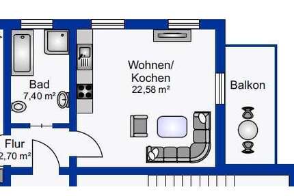 Wohnung zum Kaufen in Limbach-Oberfrohna 72.000,00 € 48.73 m²