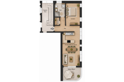 Wohnung zum Mieten in Tettnang 1.020,00 € 62 m²