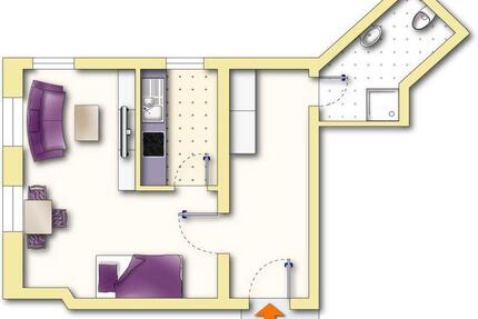 kompakte 1 zimmerwohnung in ruhiger lage - Leipzig Südwest