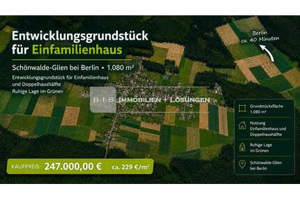 Grundstück zu verkaufen in Schönwalde 247.000,00 € 1080 m²
