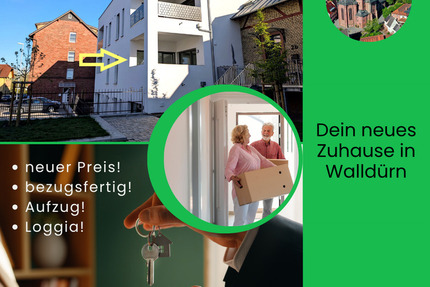RESERVIERT! Moderne 2-Zimmer-Eigentumswohnung mit Loggia und Aufzug, bezugsfertig - Walldürn