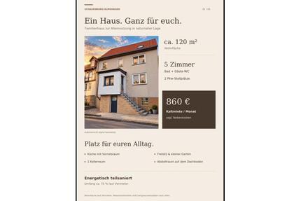 120qm Haus 6ZKB idyllisch gelegen zur Alleinnutzung - Schauenburg