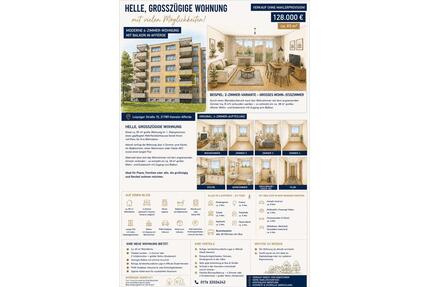 Helle 4-Zimmer-Wohnung mit Balkon & Stellplatz in Hameln-Afferde