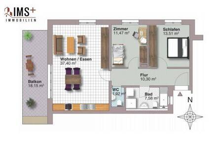 Wohnen am Wehrahof | 3 Zimmer mit ca. 87 m² | Tiefgarage, Keller & Lift