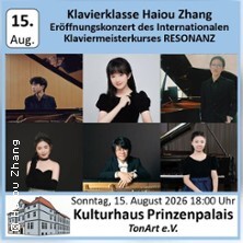 Klavierklasse Haiou Zhang - Eröffnungskonzert des Meisterkurses RESONANZ