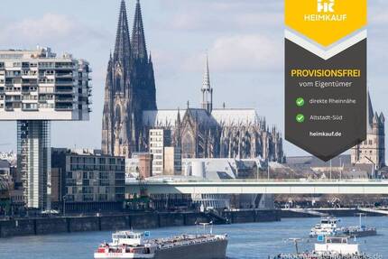 Rarität am Schokoladenmusem: Helle 2-Zimmer-Wohnung mit Balkon in Rheinnähe - Köln Altstadt-Süd