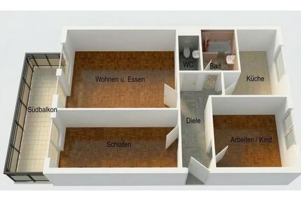 3-Zimmer-Wohnung mit Süd-Balkon in Karlsruhe Innenstadt-Ost