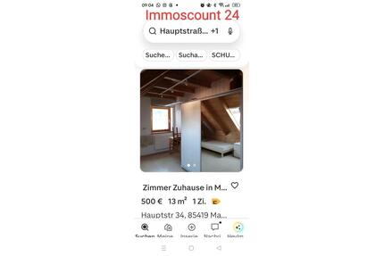 1 WG-Zimmer 13 qm - 500,00&nbsp;EUR Kaltmiete, ca.&nbsp; 13,00&nbsp;m&sup2; in Mauern (PLZ: 85419)