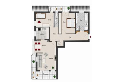 Helle 3-Zimmer-Erdgeschosswohnung in Bayerbach