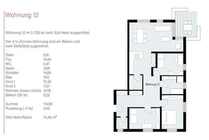 Wohnung zum Kaufen in Böbingen 453.600,00 € 111.45 m²