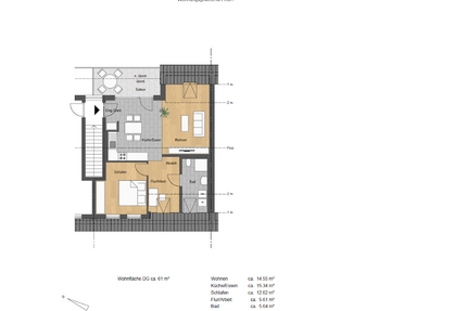 Wohnung zum Mieten in Reutlingen 810,00 € 61 m²