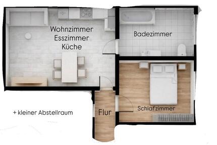 Sanierte 2 - Zimmerwohnung - 675,00&nbsp;EUR Kaltmiete, ca.&nbsp; 52,00&nbsp;m&sup2; in Büren (PLZ: 33142)
