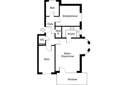 3,5 Zi. Whg. zur Miete in Mehrparteienhaus in 74599 Wallhausen - Rot am See