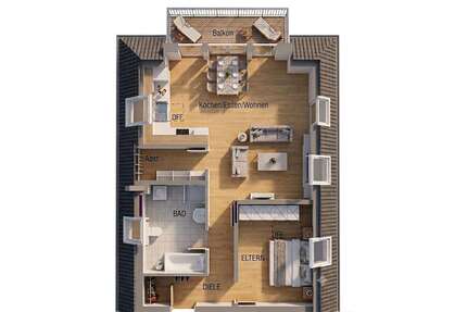 Wohnung zum Mieten in Landshut 1.099,00 € 65 m²