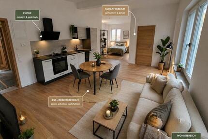 Appartement Wohnung zu vermieten, Balkon, EBK, Kellerersatz - Arberg