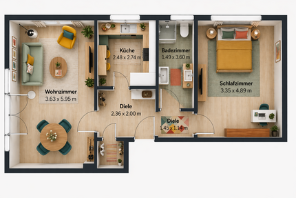 Wohnung zum Kaufen in Hamburg 435.000,00 € 58.5 m²