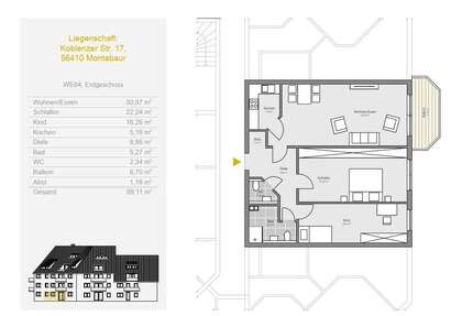 Wohnung zum Mieten in Montabaur 915,00 € 99.11 m²