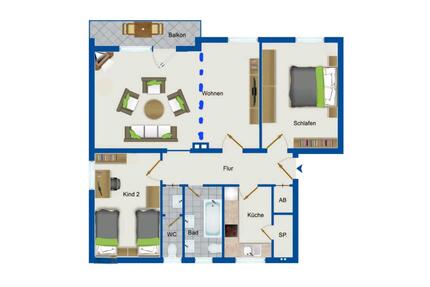 4 Zimmer Wohnung mit großen Balkon - Geretsried