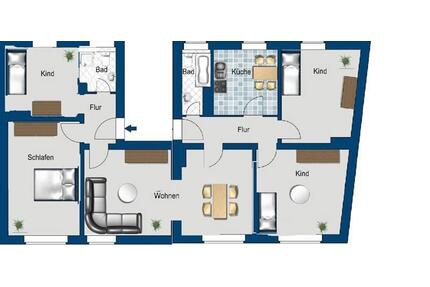Schön hier zu wohnen. - 780,00&nbsp;EUR Kaltmiete, ca.&nbsp; 111,29&nbsp;m&sup2; in Magdeburg (PLZ: 39110) Diesdorf