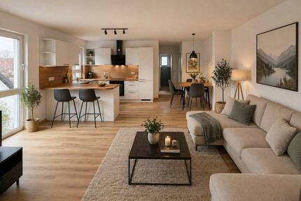 Erstbezug Toplage CR: Exkl. Neubau 3-Zi-Whg auf 2 Ebenen m. EBK, Terasse, 2 Bäder, Garage - Crailsheim