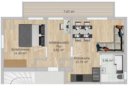 Saniertes 2-Raum-Apartment – mit Balkon - Boizenburg/Elbe