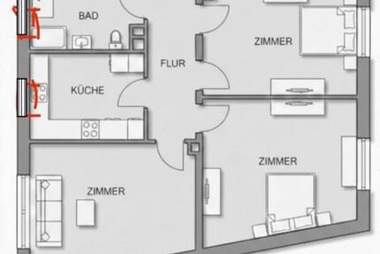 Frisch sanierte 3 ZKB Wohnung in Ludwigshafen Friesenheim - Ludwigshafen am Rhein Ludwigshafen-Hemshof