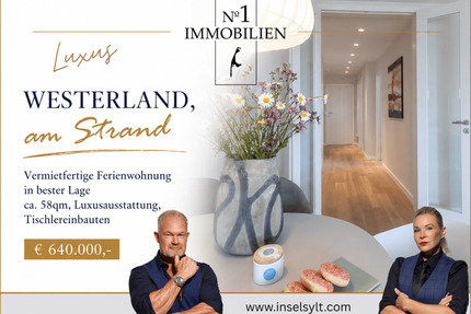 Beste Lage am Strand- Exklusive 2 Zimmer Ferienwohnung - Sylt Westerland