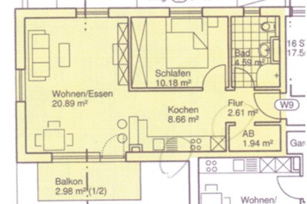Helle, ruhige 2-Zi Whg, Nähe BhfPolizei - Bamberg Gereuth