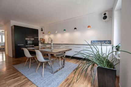 Lehel - möblierte großzügige Terrassenwohnung, offener Grundriss - München Schwabing-Freimann