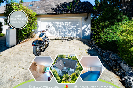 Großzügiges Einfamilienhaus in Massivbauweise mit Wellnessbereich, Indoorpool, Garage und Balkonen! - Rangendingen Bietenhausen