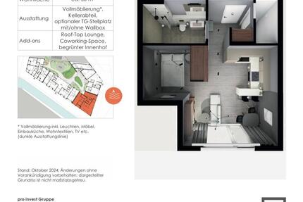 Voll möblierte 1-Zimmer Wohnung in Ulm Mitte