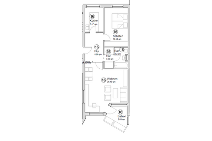 Wohnung zum Mieten in München 1.600,00 € 67.16 m²
