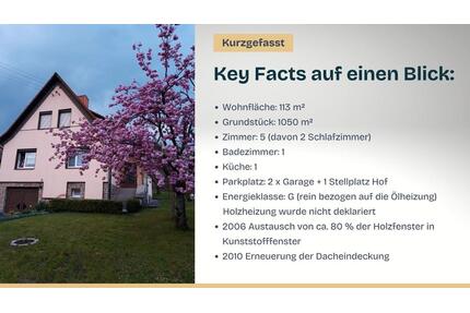Einfamilienhaus - 180.000,00&nbsp;EUR Kaufpreis, ca.&nbsp; 113,00&nbsp;m&sup2; in Römhild (PLZ: 98630)